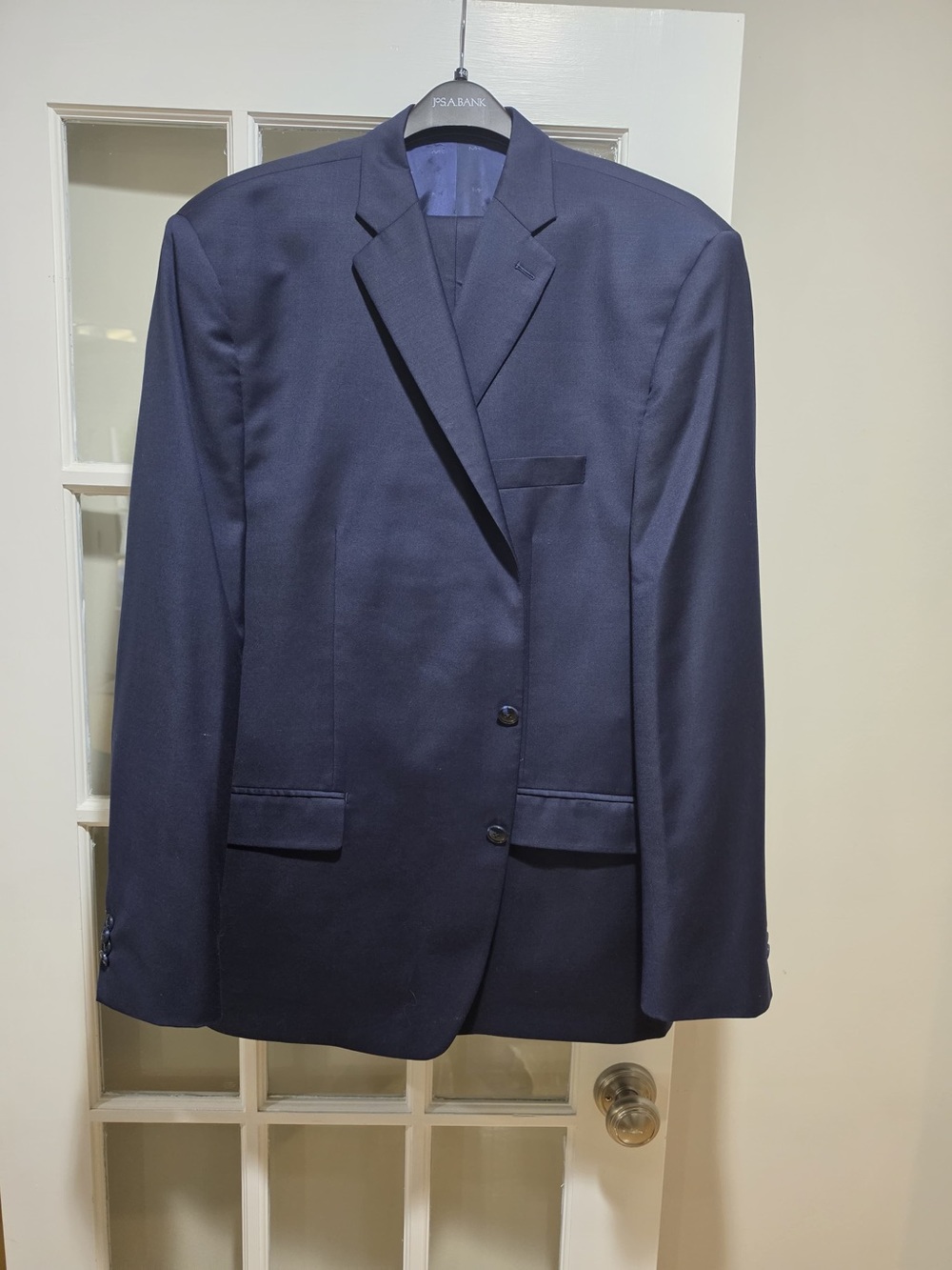 Michael Kors Men's Navy Suit Jacket - Two-Button Tailored Blazer